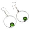Peridot Quartz Gemstone Handmade Gift For Her Silver Jewelry Earrings 1.5''