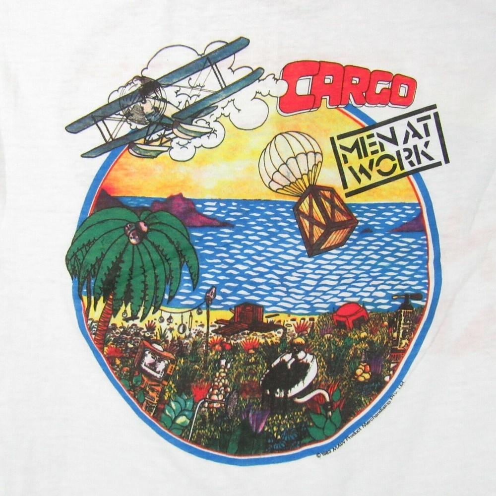 MEN AT WORK CARGO TOUR MUSCLE Футболка Унисекс Хлопковая футболка BO733 Унисекс Футболка