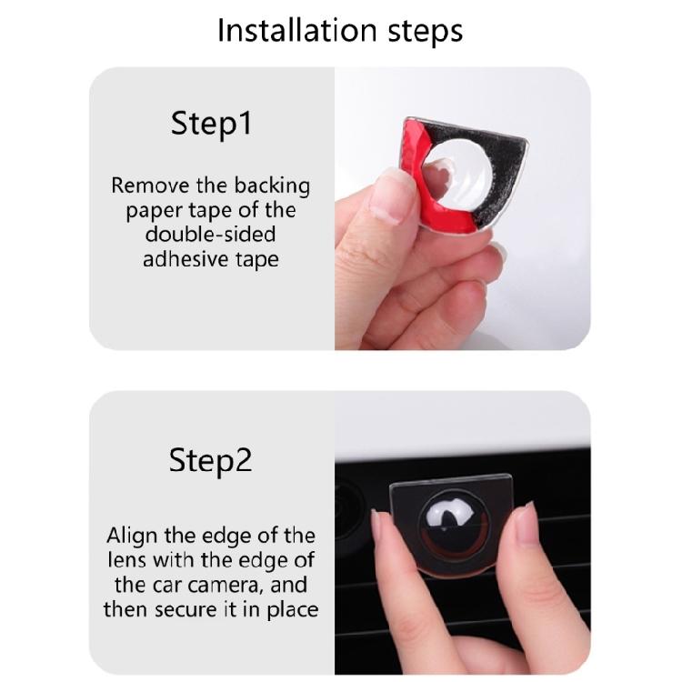 Прозрачный корпус защитной крышки камеры Защита от царапин и ударов Всепогодный Прозрачное изображение Разработан для транспортного средства Легкая установка 2 шт.