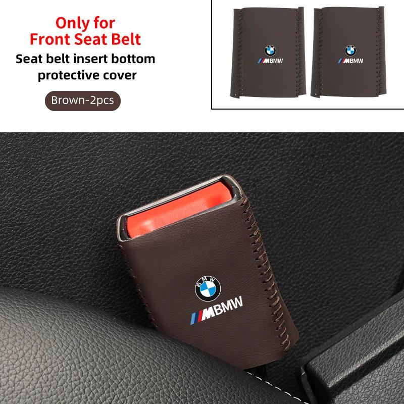 Car Sticker 2025 Hot Car Styling Leather Seat Belt Buckle Protector Lock Cover For BMW E46 E90 E60 F10 E39 F30 E36 F20 E87 E90 E