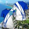 Israel Flag Men's T-shirt 3D Printed Israelis National Emblem Tops Short Sleeve O-Neck Oversized Sports Tee Shirt Clothing