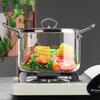 Modern High Borosilicate Glass Cooking Pot Transparent Milk Pot Glassware Soup Pot  Porridge