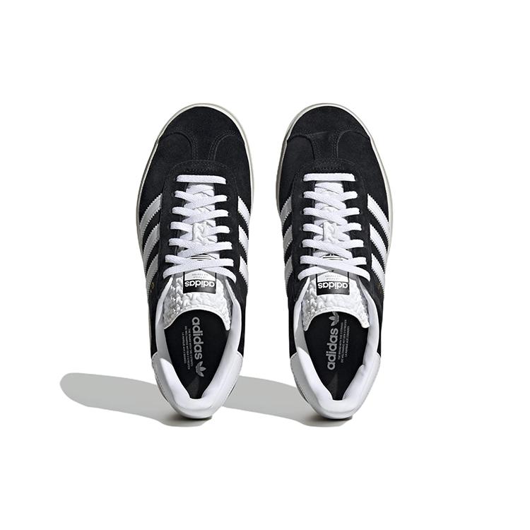 adidas Оригинальные GAZELLE BOLD Замшевые Низкие Скейтбордические Кроссовки Женские Черно-Белые HQ6912