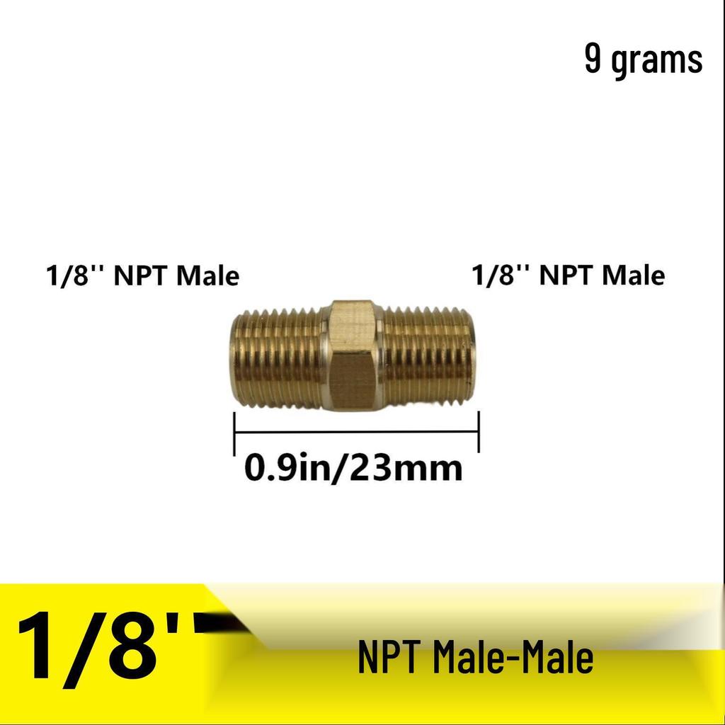 Латунный переходник для трубы, наружная резьба NPT 1/2", шестигранник 1", наружная резьба NPT