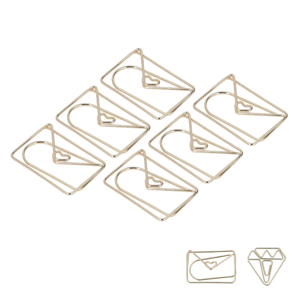 100 шт. Металлические скрепки для бумаги, золотистые, гальванические, антикоррозийные, нескользящие, с держателем