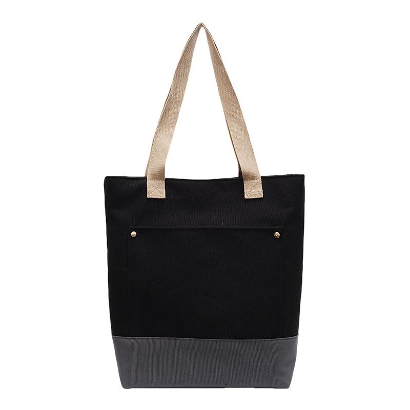 Women's Bag Student Canvas Bag New Simple Large-capacity Shoulder Bag Casual Portable Tote Bag