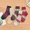 Women's Cozy Winter Fawn Mid-Calf Socks - Thickened Cotton Christmas Warmth