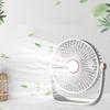 6 Inch USB Charging Desk Fan Quiet Three Blades Portable Table Fan with Night Light
