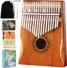 Kalimba Beginner Set 17 Key Finger Piano Portable Mbria with Songbook and Tuning Suitable for Adults and Children Beginners Hammer,