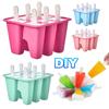 6Pcs Easy Release Ice Pop Maker Easy To Remove Home Popsicle Mold Homemade Silicone Popsicle Maker Easy Release Ice Cream Molds