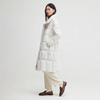 Broadcast Women's Mid-length Loose Fit White Duck Down Jacket