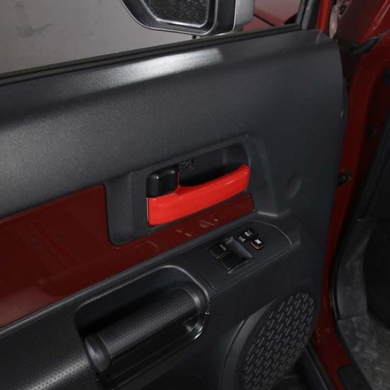 Красная накладка на рамку внутренней ручки двери из АБС-пластика для Toyota FJ Cruiser 07-21