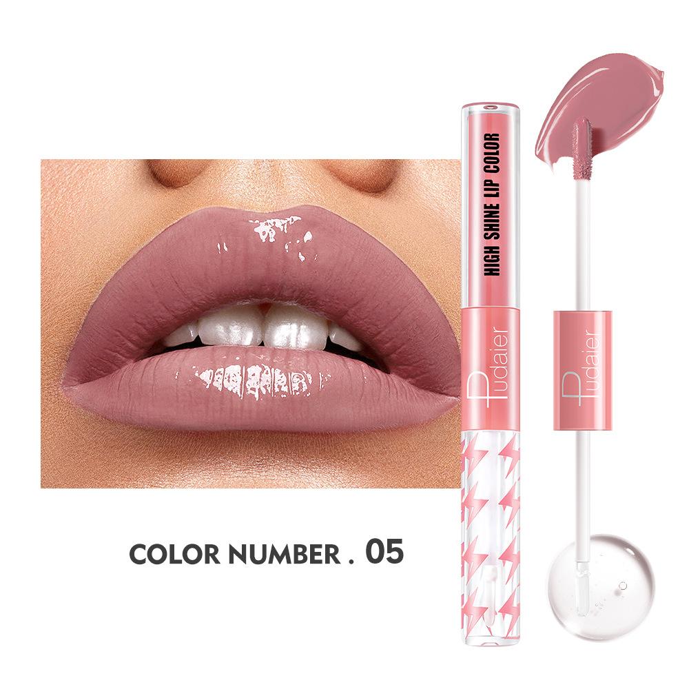 16 Color Double Head Lip Glaze Moisturizing Lip Oil Moisturizing Non Fading Lipstick Lip Honey and Lip Gloss