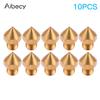 Aibecy 10pcs 3D Printer Extruder Brass Nozzle 0.4mm Printer Hotend Compatible with CR10S Pro 3D