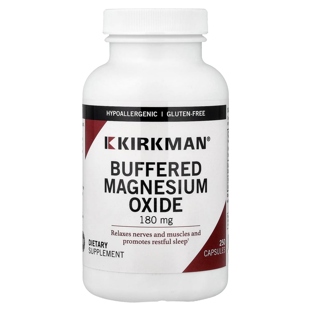 Kirkman Labs Buffered Magnesium Oxide 180mg Capsules, 250 Count