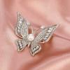 Модные женские жемчужные хрустальные броши-бабочки в простом стиле, брошь со стразами, бутоньерка