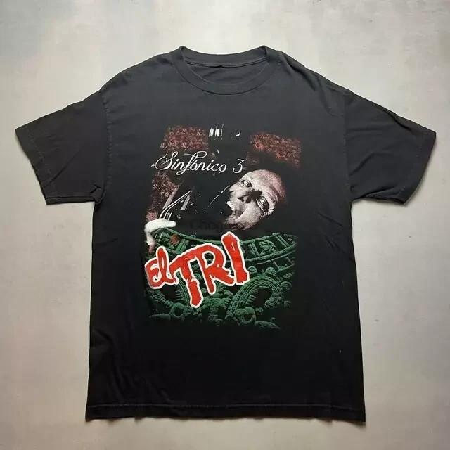 Vtg EL TRI Band Short Sleeve Cotton Black All Size Unisex Shirt