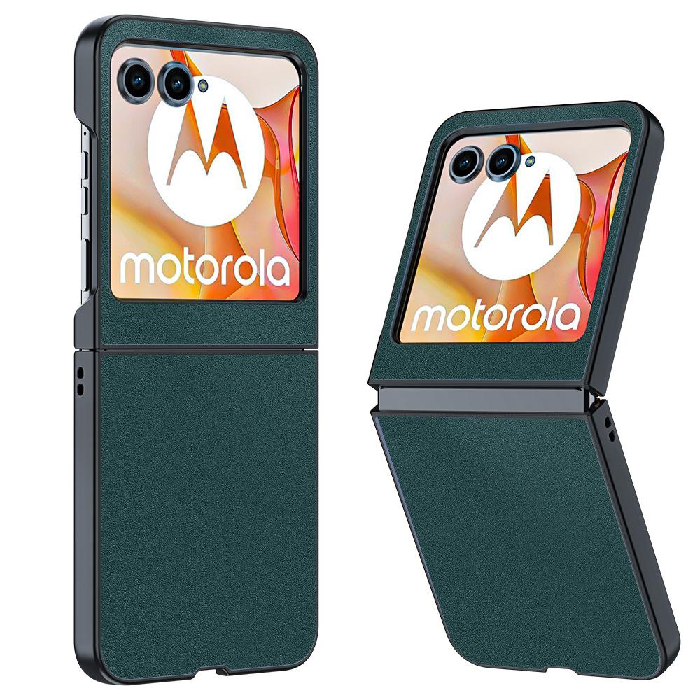 Applicable Motorola Razr60 mobile phone case anti-drop carbon fiber Kevlar pattern Razr2025 leather case protective case