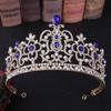 Bridal Crown Tiara Baroque Birthday Princess Hair Accessories Knot Wedding Red Headband Accessories
