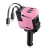Retractable Car Charger With Retractable Cables, 4 In 1 Super Fast Car Phone Charger, 2 USB Ports Car Charger Adapter