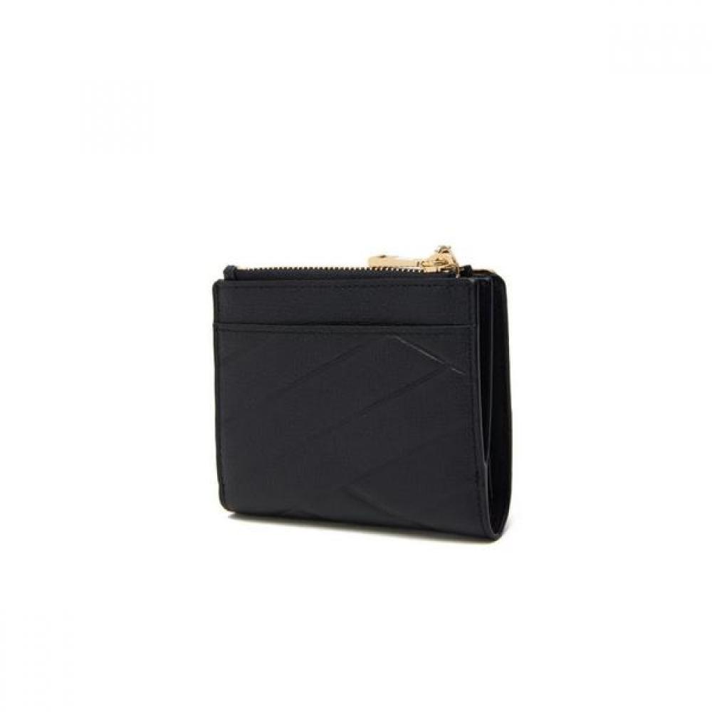 Daks Black Zip Around Wallet Gold Dd Carlisle Pattern