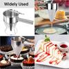 1200/600ml Stainless Steel Funnel Dispenser with Rack Cupcake Pancake Batter Maker Octopus Fish Ball Home Kitchen Baking Tools