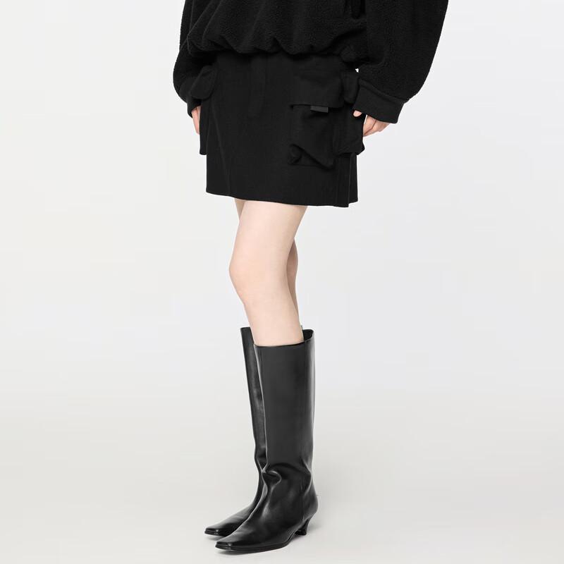 JNBY Women's Wool Blend Double-Sided A-Line Skirt
