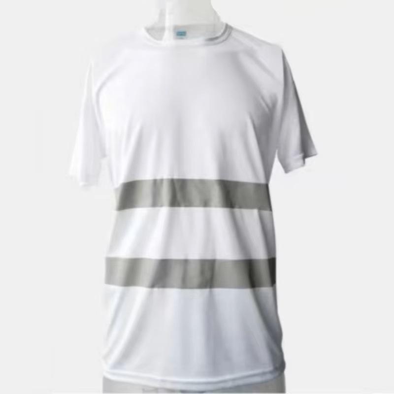 Fluorescent High Visibility Reflective Shirts Safety Polo t-Shirt Construction Shirt Fast Dry Work Wear Night Cycle Biking