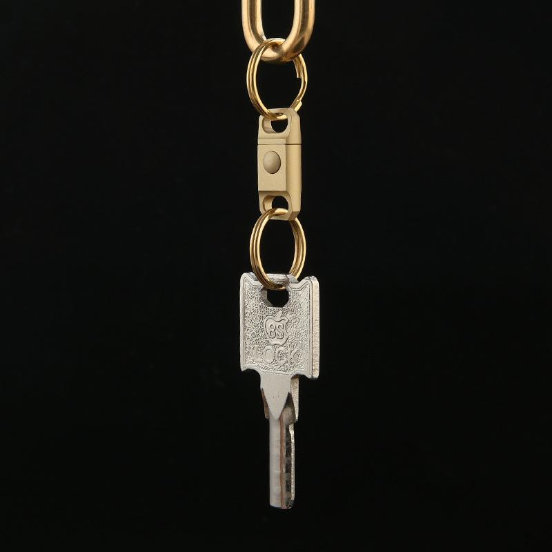 NEW Brasss Quick Release Keyring EDC Connecting Buckle Double Headed Quick Pull Buckle 360 Rotating Buckle Mountaineering Buckle