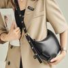 Bag Women's Soft Leather Folded Versatile Dumpling Bag Niche Casual One Shoulder Croissant Bag