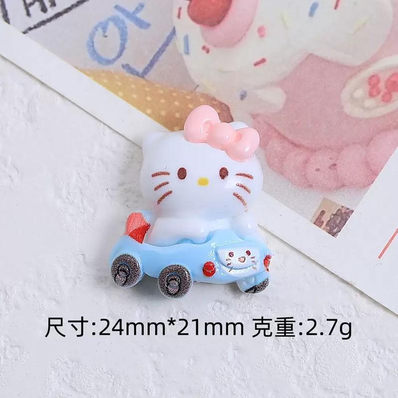10 Pcs New Kawaii Cartoon Cute Car Cat Series Resin Scrapbook Diy Jewelry Gift Hairpin Accessories A141