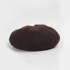 LALA Wool Knit Beret Hat - D Brown