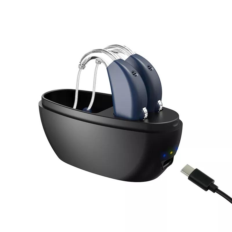 2 в 1 Bluetooth слуховой аппарат для глухих людей шумоподавление усилитель звука тяжелый перезаряжаемый мини-слуховой аппарат для глухоты