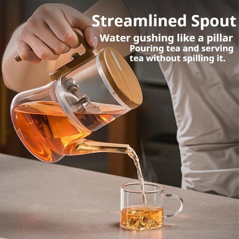 Магнитный заварочный чайник со съемным заварочным устройством, прочный стеклянный заварочный чайник, устойчивый к высоким температурам, заварочный чайник с функцией пресс-контроля