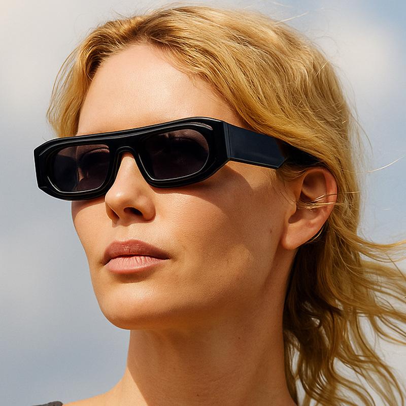 Women'S Square Polygon Sunglasses Two-Tone Retro Ins Sun Glasses Uv400 Geometry Ladies Shades Personality Party Eyewear Men