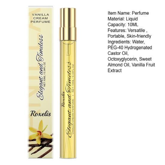 Vanilla Cream Pheromone Perfume Spray 10ml Long Lasting Fragrance Oil Mist for Men And Women Elegant Scent for Office Date