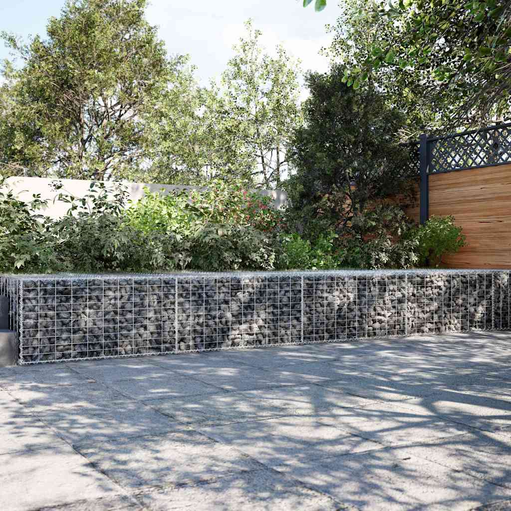 Gabion with Lid 500 x 100 x 50 cm Galvanized Iron