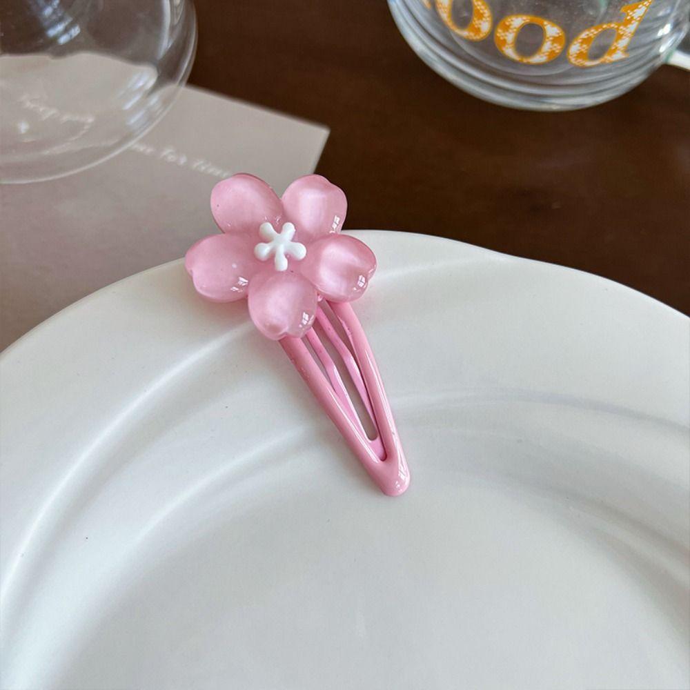 Hair Clip Flower Hair Clip Pink Sweet Barrettes Fashion Gripper Sakura Hairpin Children