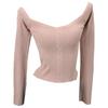 off-Shoulder Knitted Slim Fit Slim Looking Inner Bottoming Shirt