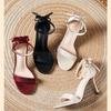 New Summer High Heels Stiletto Buckle Sandals Bow Tie All-match Open Toe Women's Shoes