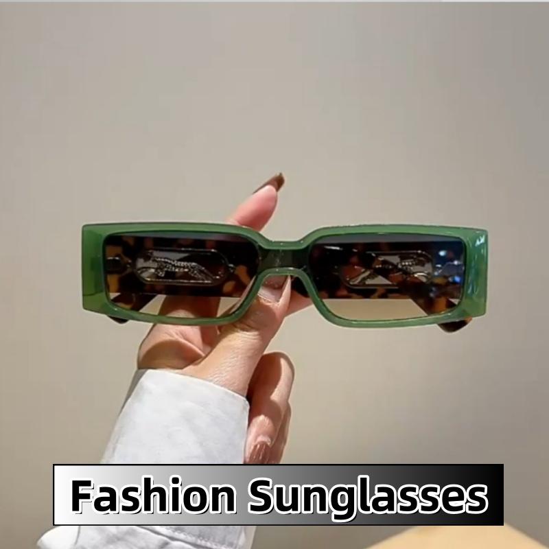 Resplendent Small Square-Framed Sunglasses Outdoor Travel Beach Ladies And Gentlemen Stage Performances Uv400 Shades Glasses