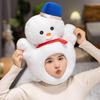 Шапка снеговика, костюм для косплея, головные уборы, симпатичные нарядные плюшевые шапки, сохраняющие тепло, рождественские головные уборы для