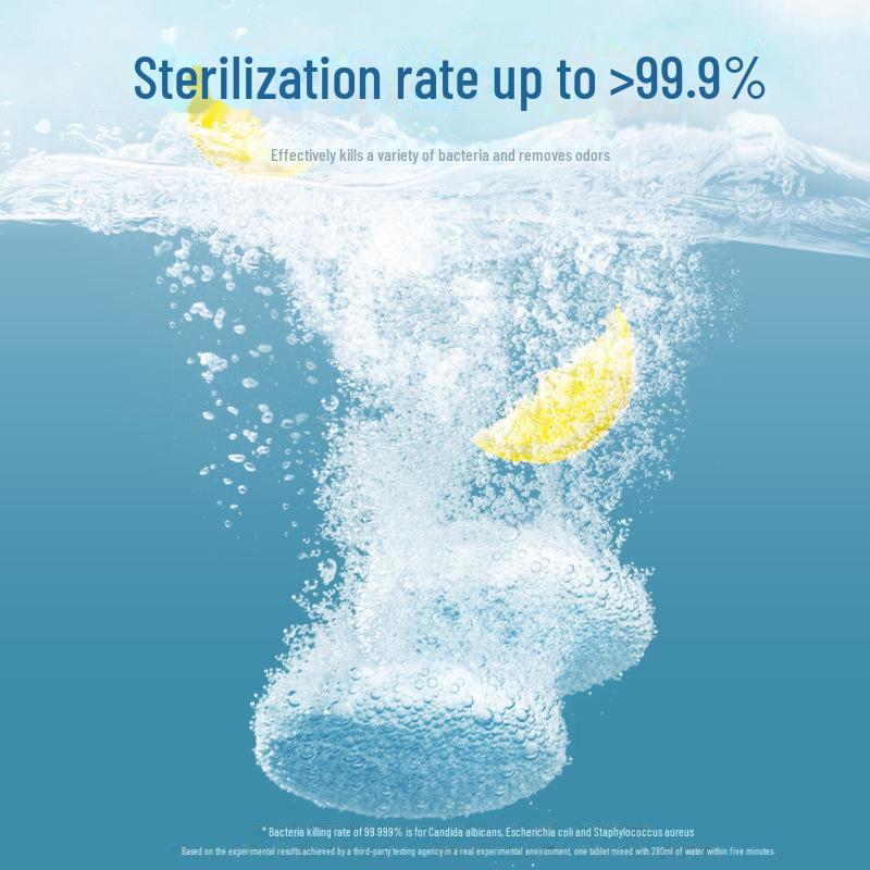 Шипучие таблетки для отбеливания зубных протезов и ортодонтических ретейнеров - 66 шт.