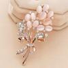 Brooch High-End Sense Niche High-End Women'S Silk Scarf Buckle Alloy Corsage Small Fragrant Wind Pearl Rhinestone High-End
