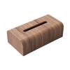 MUMAMI Wooden Tissue Box Stylish Tissue Case Tissue Cover Case Dark Brown X 14 X [Natural Material] Approx. 26.5 8.5cm (Dark Brown)