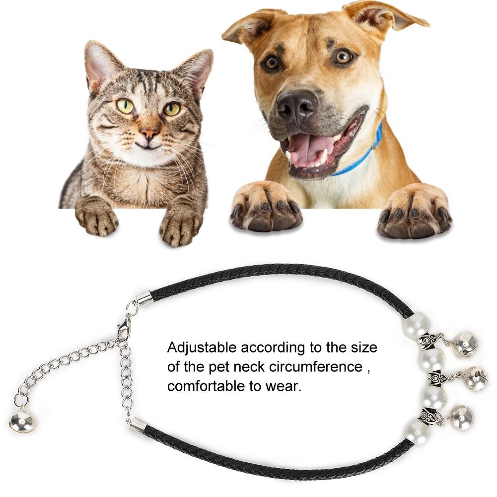 Adjustable Dog Woven Collar Pet Cat Necklace with Bells Gift Pet Supplies