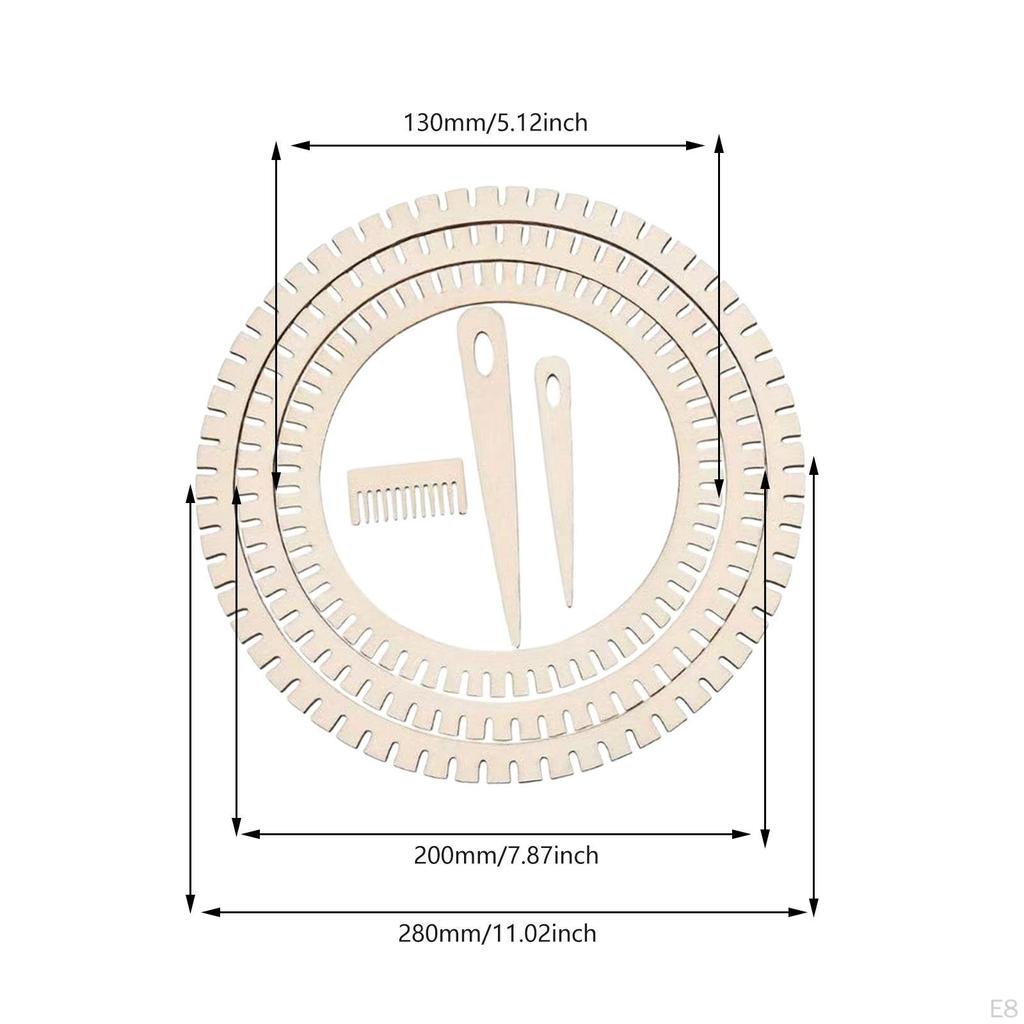 Gear Shape Weaving Loom Set DIY Art Portable Convenient Use Tools Supplies