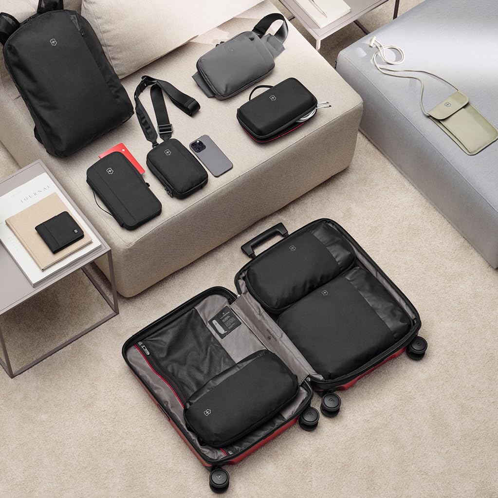 Victorinox Поясная сумка для путешествий с карманом, идеально подходит для международных поездок и бизнеса, серая, 2-сторонняя сумка, сумка, устойчивая к царапинам