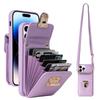 Вертикальный слот для карт Кошелек Кожаный Чехол-кроссбоди для IPhone 14 15 Pro Max 13 12 11 XR XS 7 8 SE 2022 Ремешок Металлическая пряжка Чехол