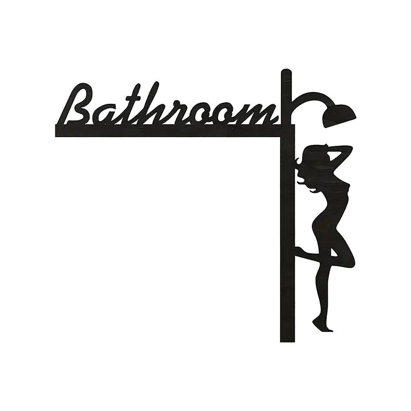 Modern Toilet Door Sign Thinking Room Wall Mounted Sculpture Home Decor Artwork Decorative Door Frame Pendant